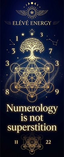 Numerology is not superstition card decoration image asset